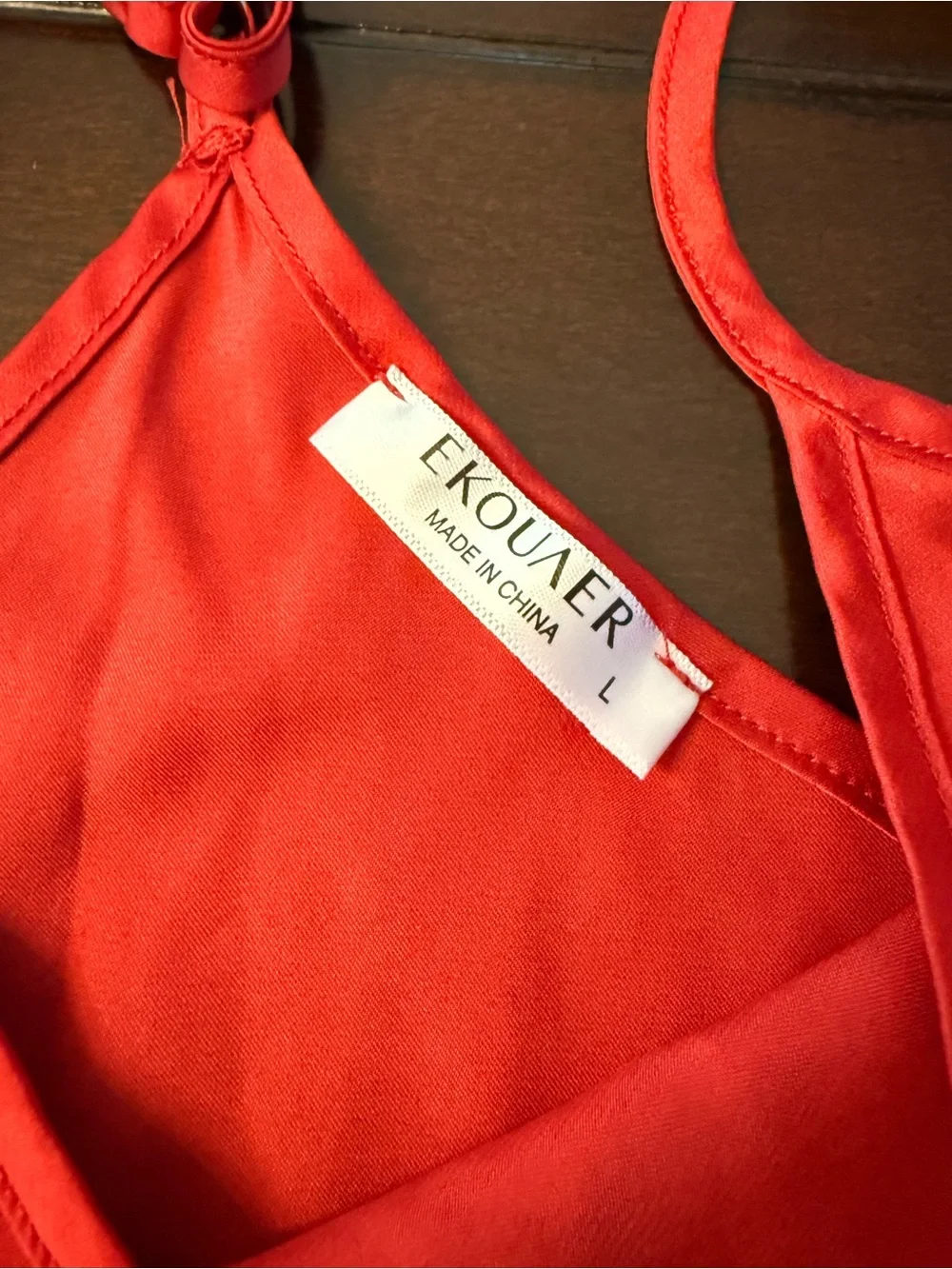 Women’s Red Satin Pajama Cami & Short Set